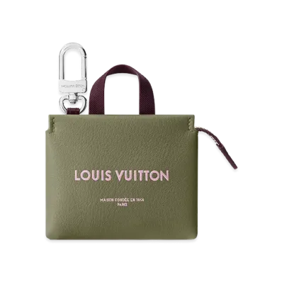 Louis Vuitton Bag Charm LV Mini Shopper Tote Bag "Khaki Green"