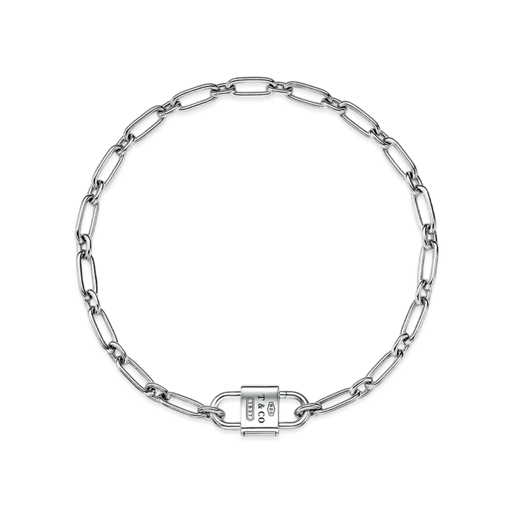 Tiffany & Co. Tiffany 1837 Large Double Lock Necklace "Sterling Silver"