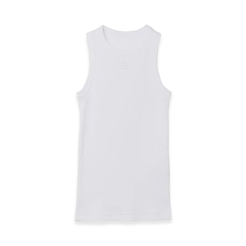 sacai S Cotton Jersey Tank Top "White"