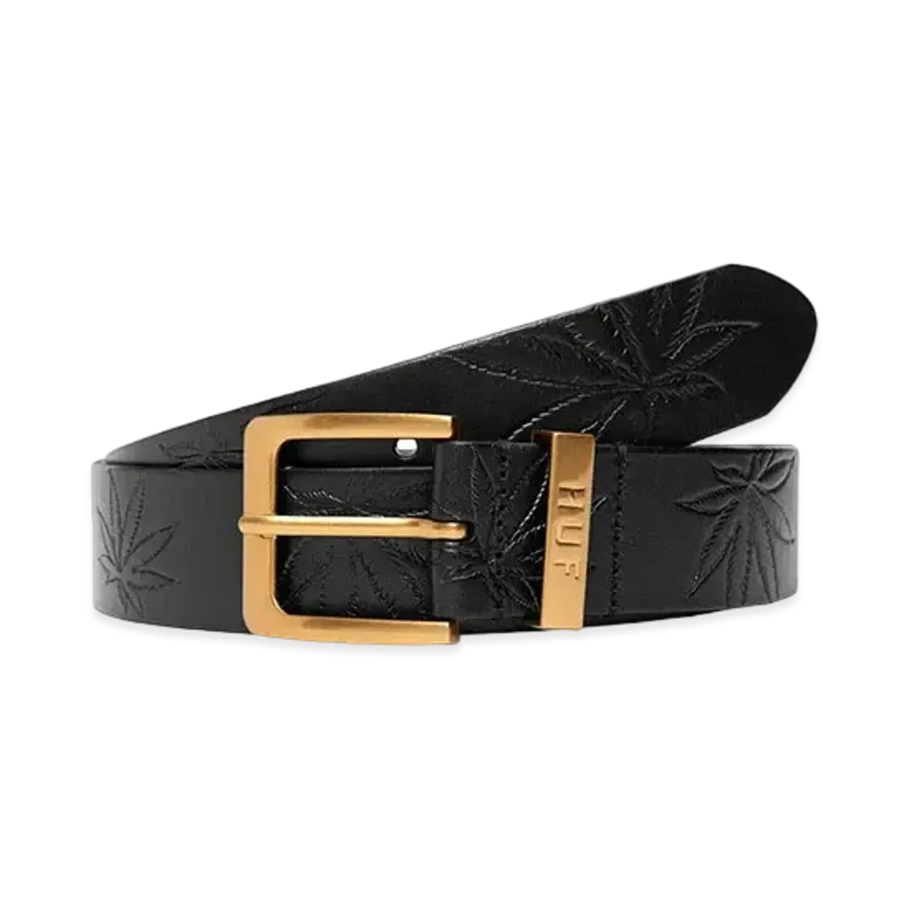 HUF Plantlife Leather Belt "Black"