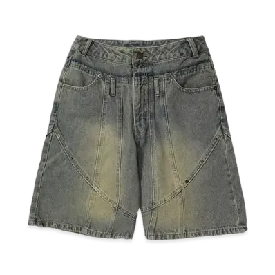 HTH Switched denim shorts "LIGHT BLUE"