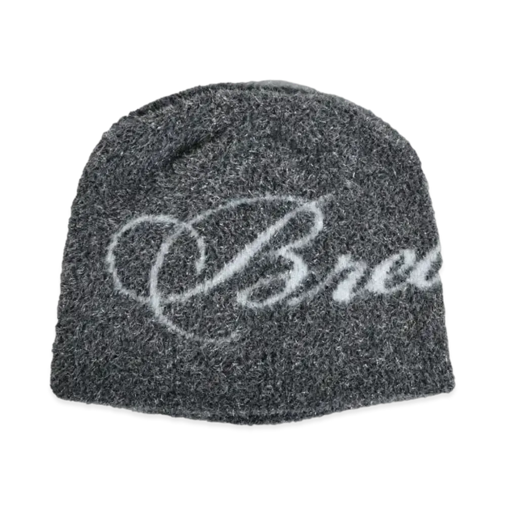 BREATH Glitter Mohair Skull Cap "Black"
