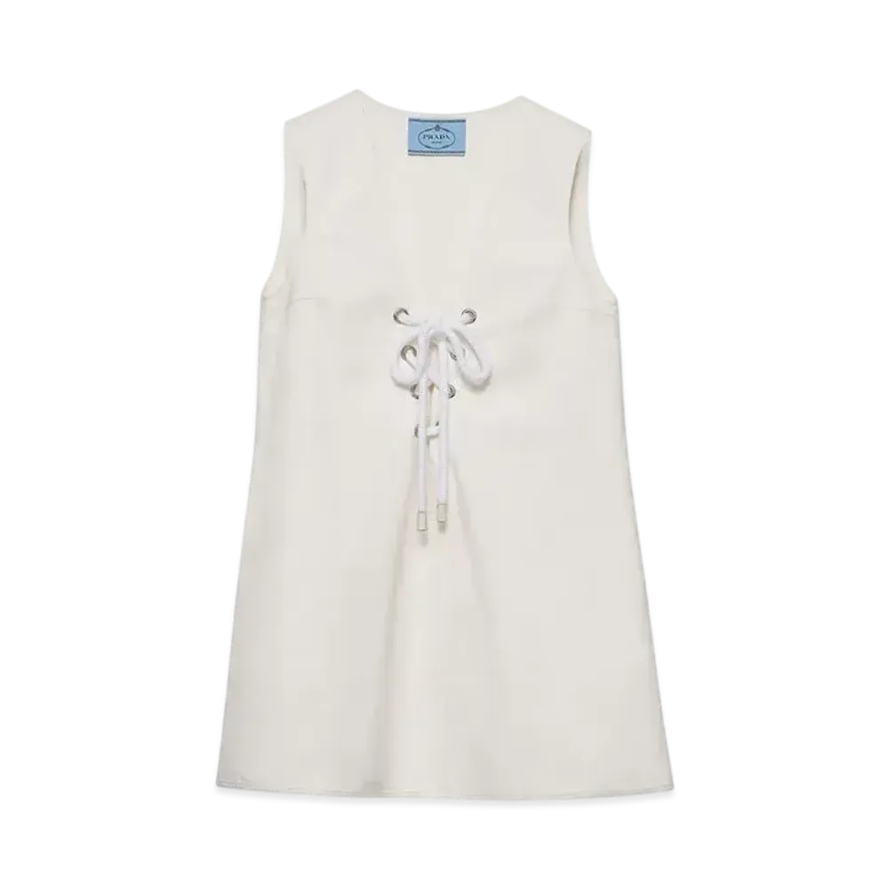 PRADA Women's Old Satin Mini-Dress "White"