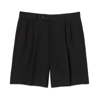 AURALEE Wool Cotton Linen OX Shorts "Black"