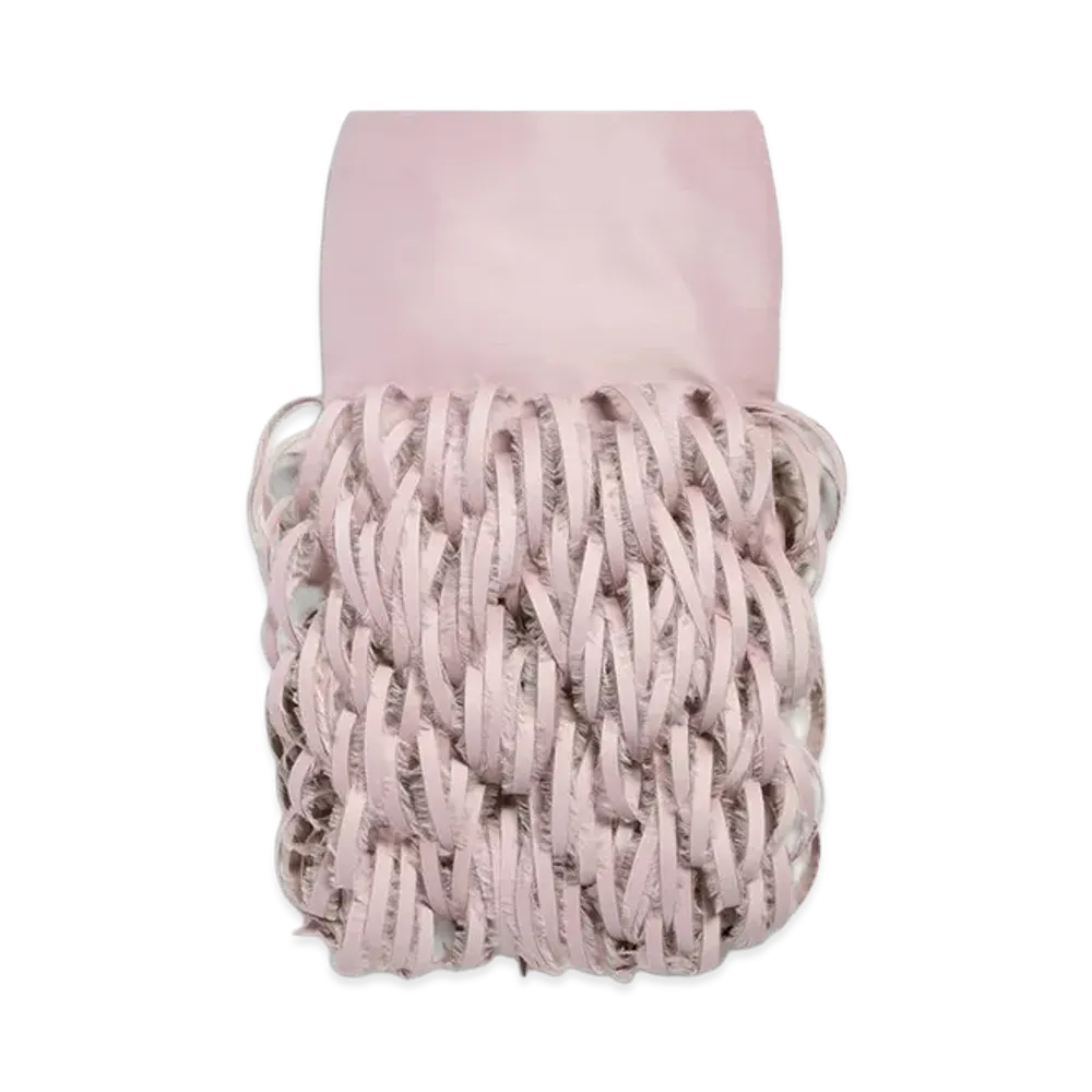 BALENCIAGA Women's Fluffy Feather Pencil Skirt "Dusty Pink"