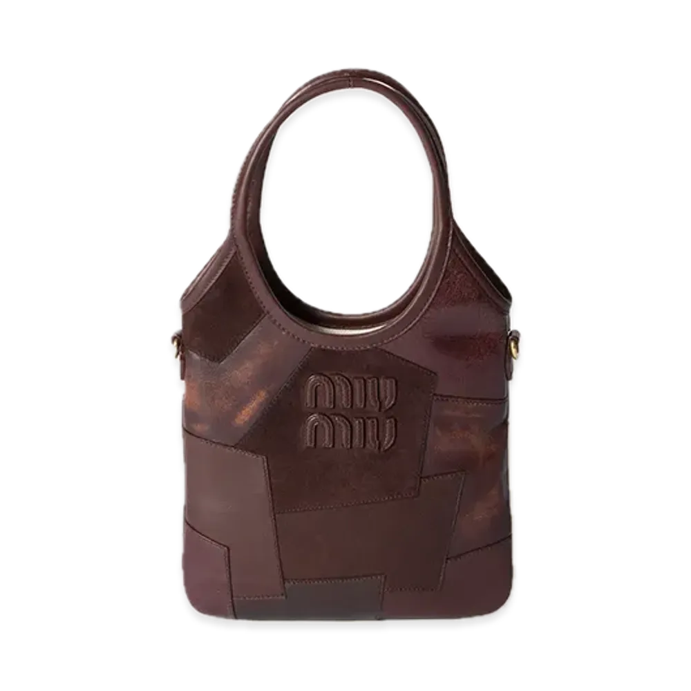 MIU MIU Ivy Leather Handbag "Cognac"