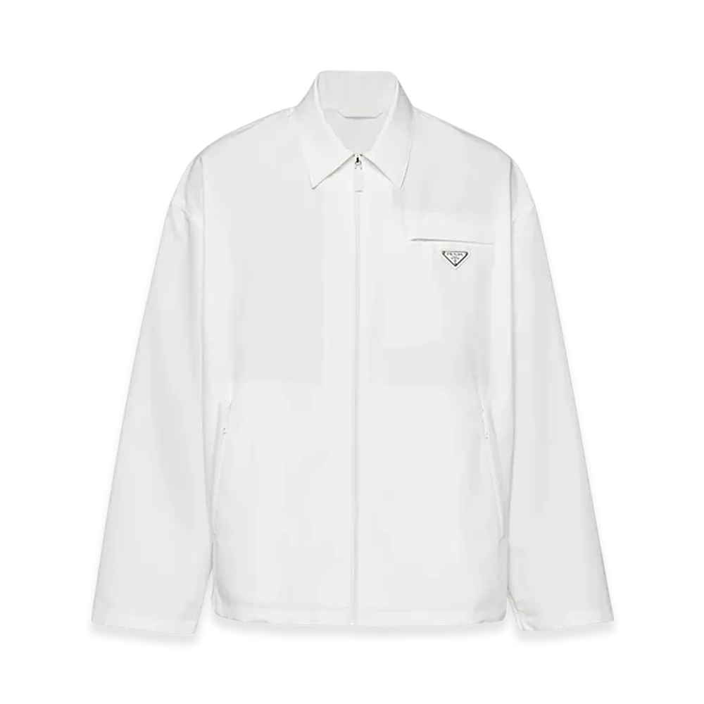 PRADA Technical Poplin Jacket "White"