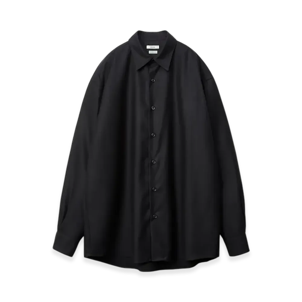 everyone x A.PRESSE Cashmere Regular Collar Shirt "Black"