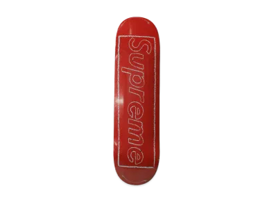 Supreme x KAWS Chalk Logo Skateboard "Red"