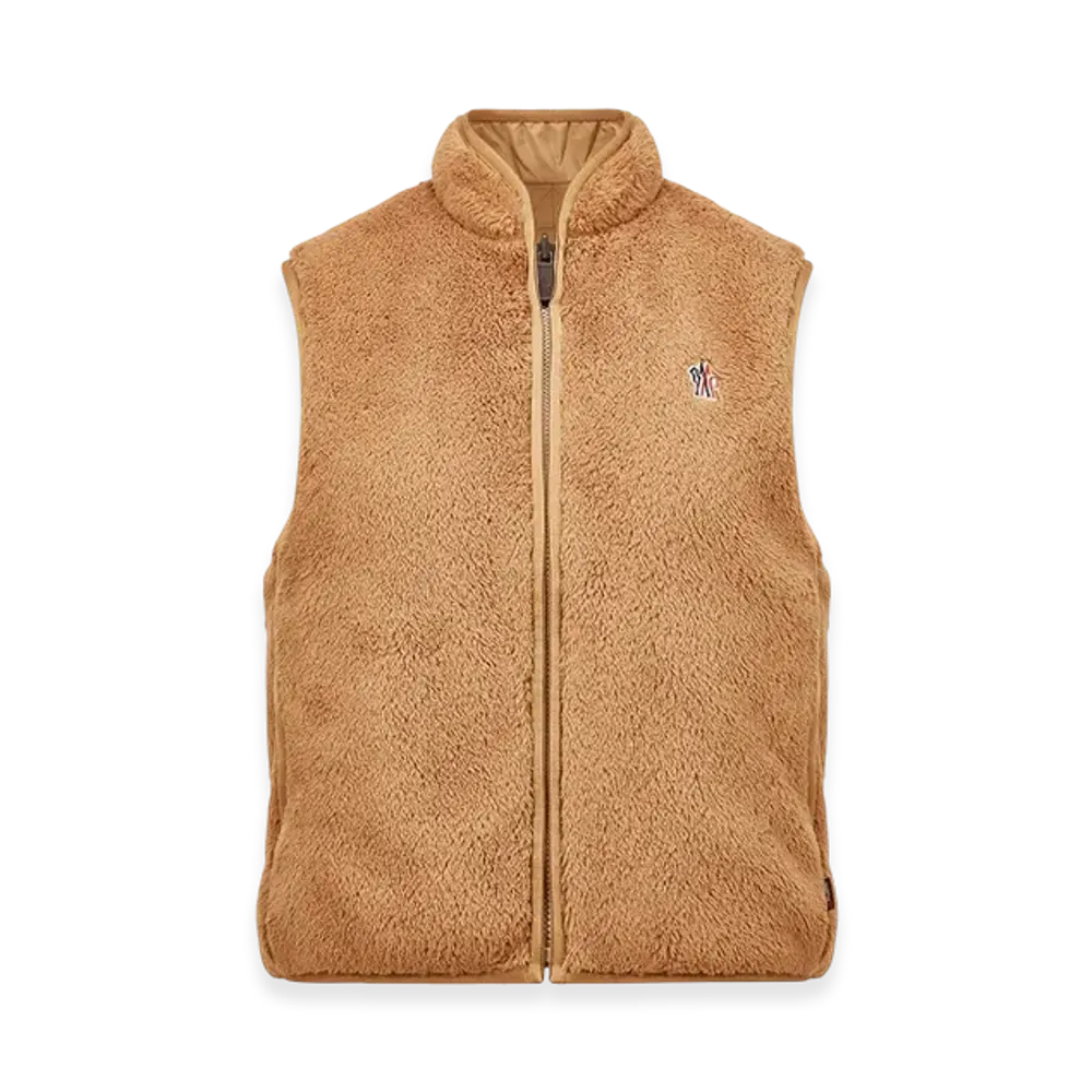 MONCLER Reversible Polartec Zip-Up Gilet "Beige"
