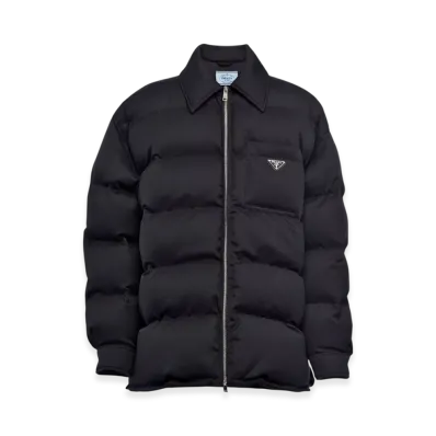 PRADA Women's Gabardine Down Jacket "Black"