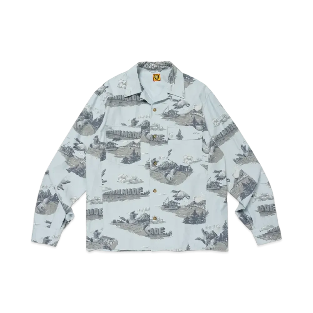 HUMAN MADE Printed Shirt "Blue"