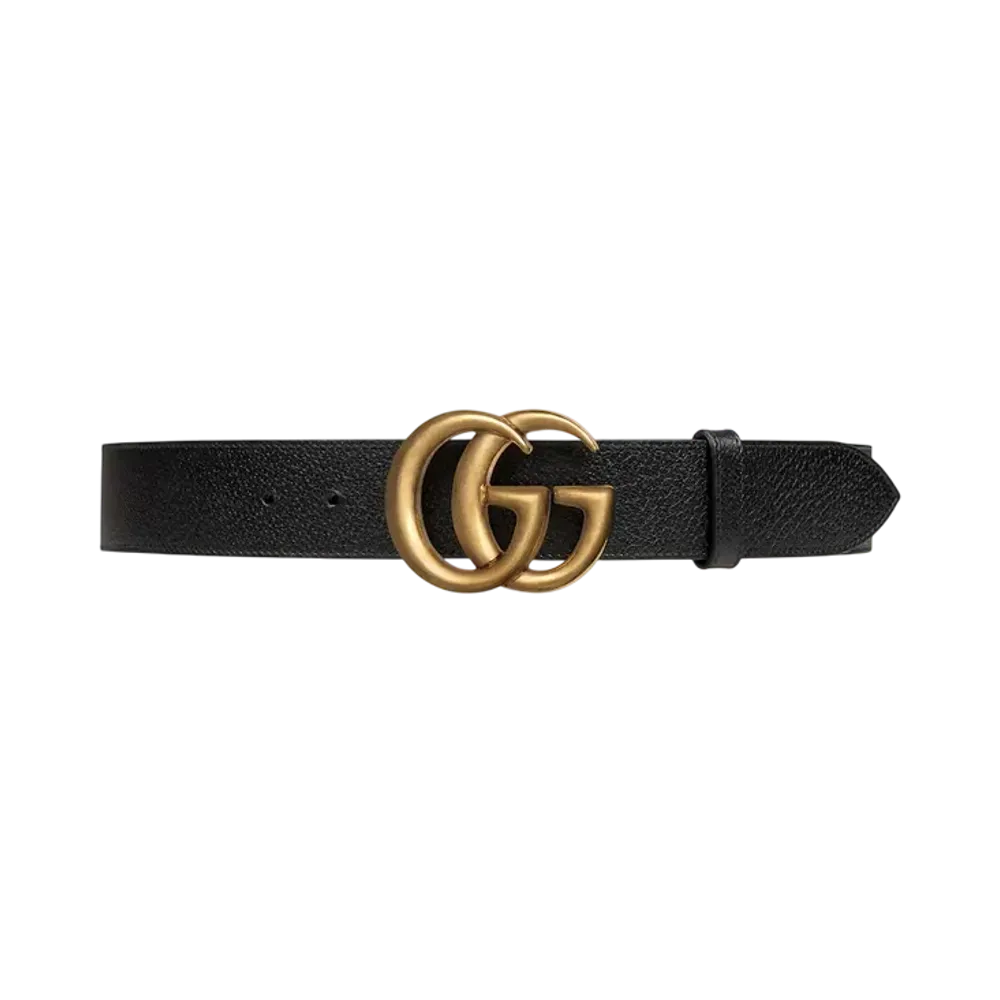 GUCCI Double G Wide Belt "Black/Gold"