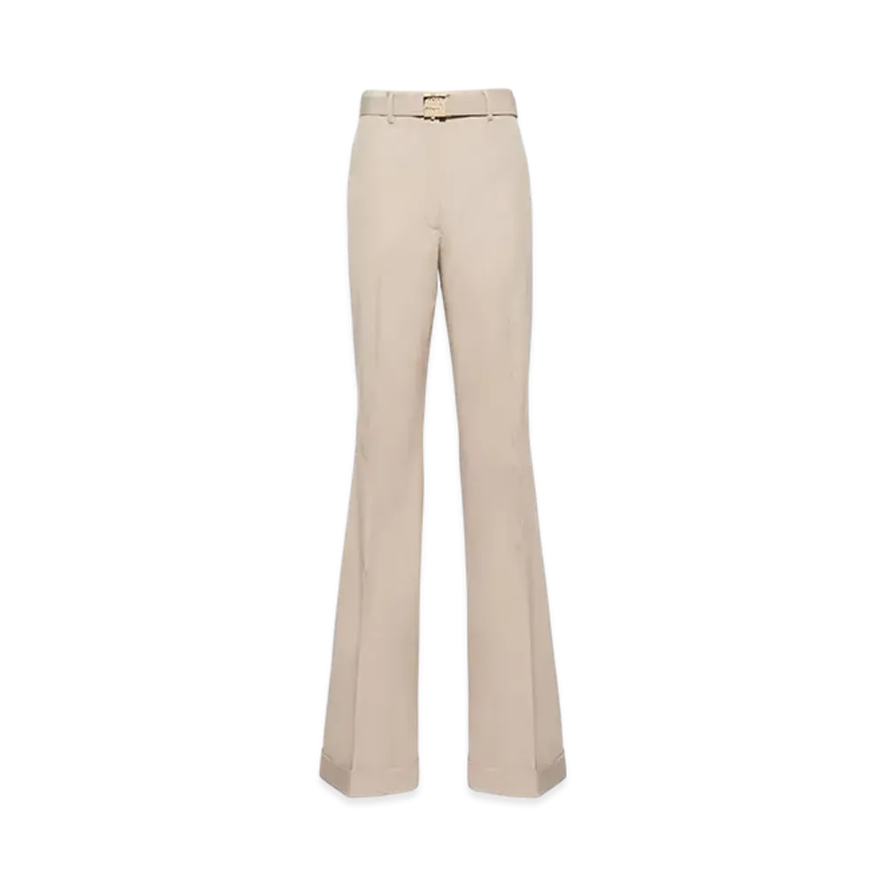 MIU MIU Women's Panama Cotton Pants "Limestone"