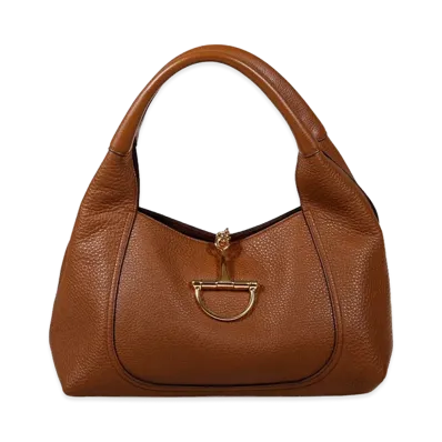 GUCCI Women's Leather Shoulder Bag "Brown"