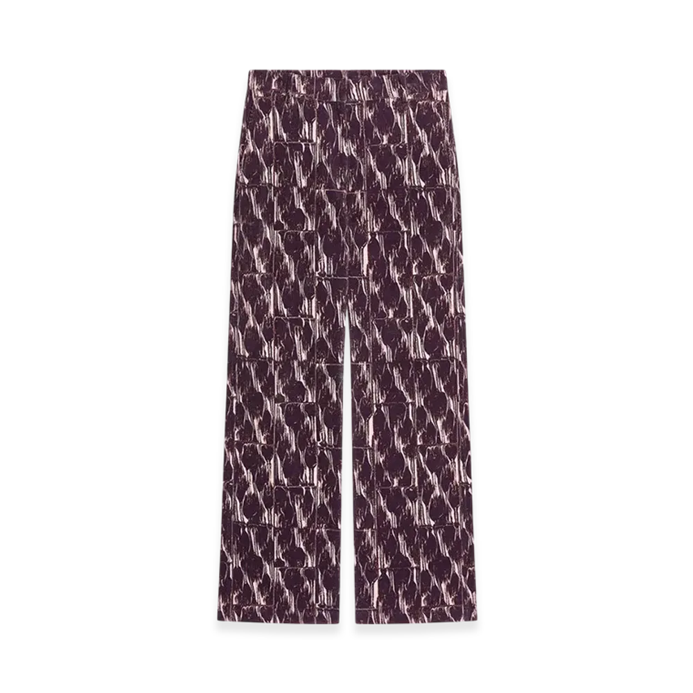 DRIES VAN NOTEN Women's Slouchy Corduroy Pants "Burgundy"