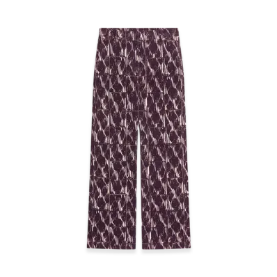 DRIES VAN NOTEN Women's Slouchy Corduroy Pants "Burgundy"