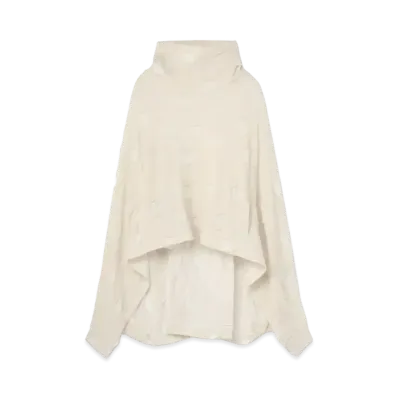 Yohji Yamamoto Y's PERFORATED DOT JACQUARD PUFF SLEEVE T "Off White"