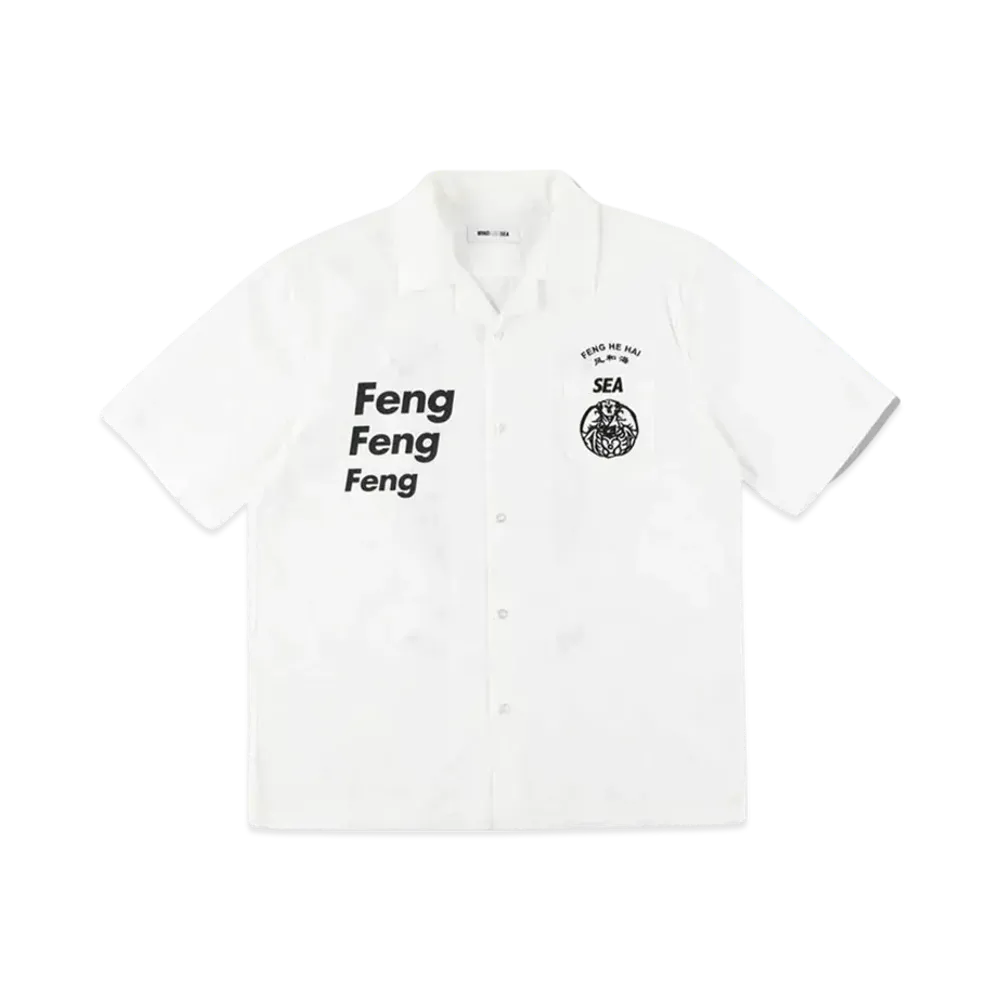 WIND AND SEA F-H-H Open Collar S/S Shirt "White"