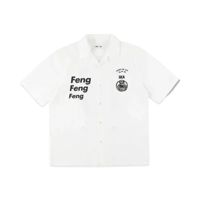 WIND AND SEA F-H-H Open Collar S/S Shirt "White"