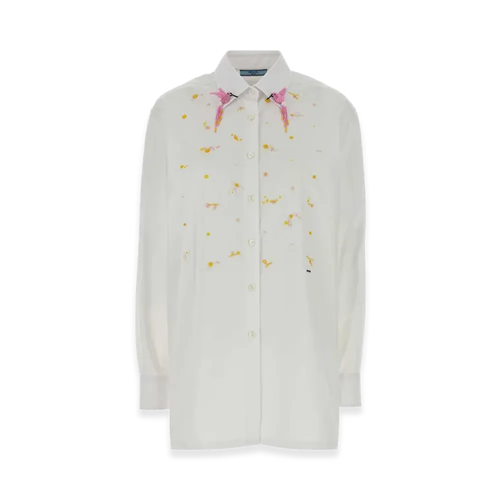 PRADA Wonen's Poplin Shirt "White"