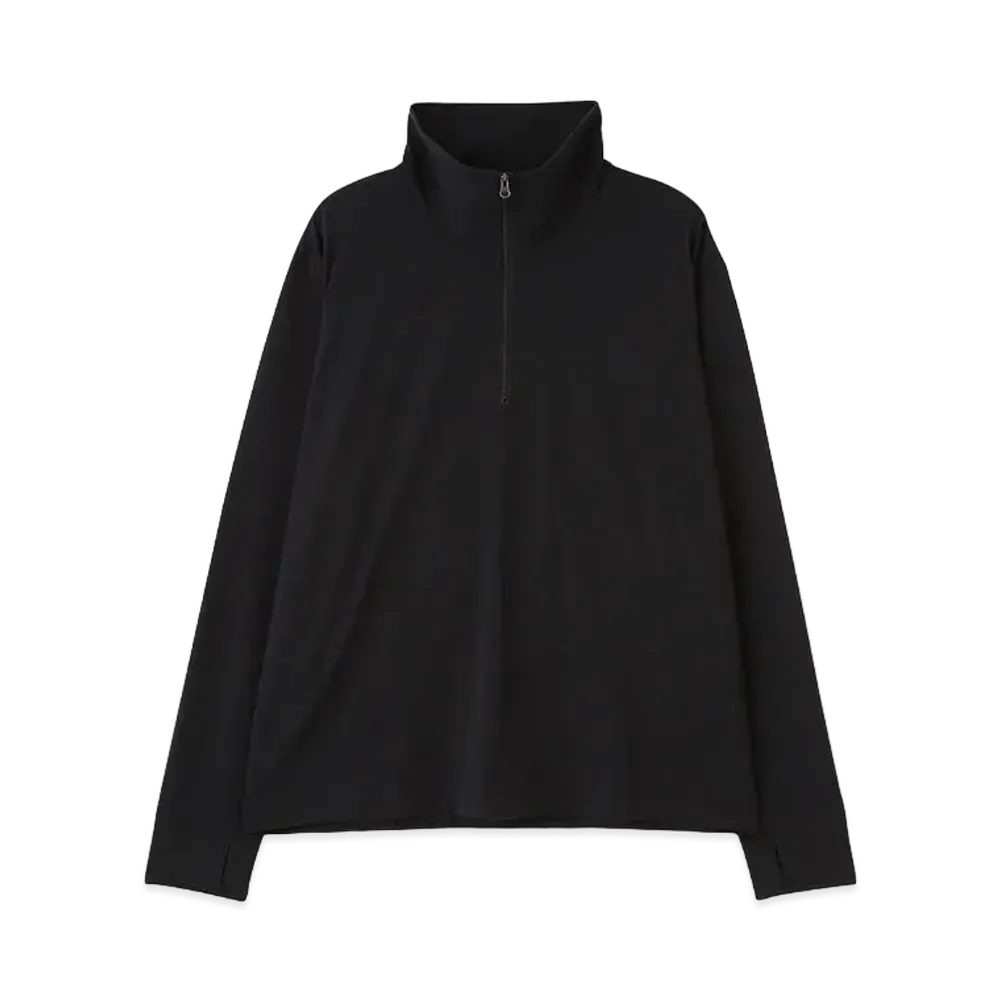 MIZUNO For Margaret Howell Half Zip Pullover [Men's] "Black"