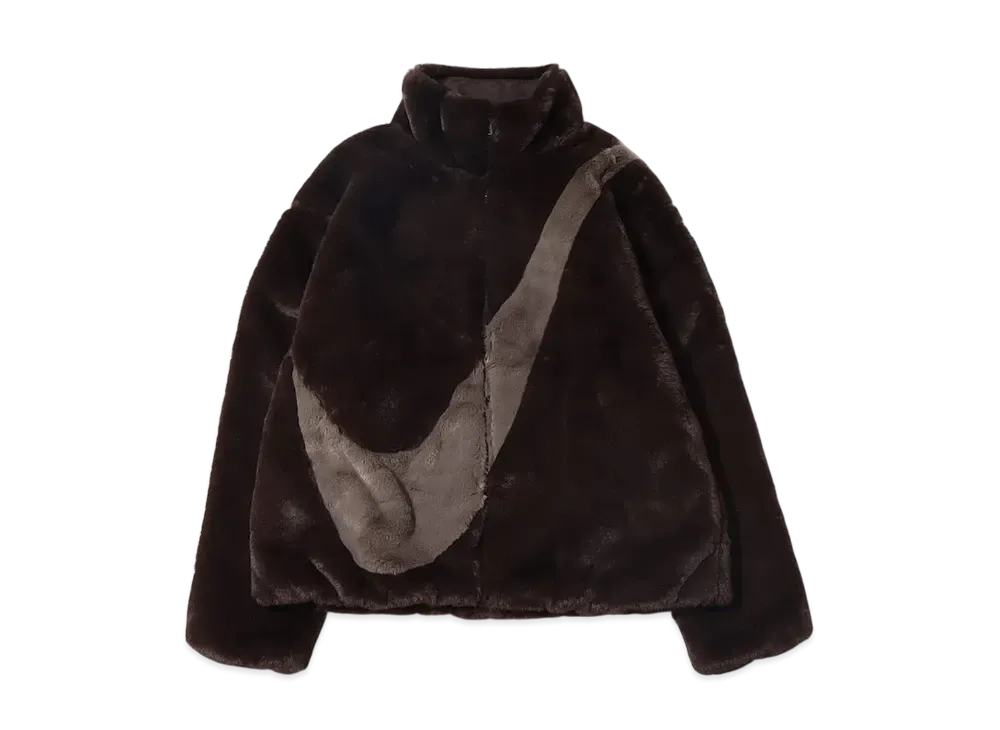 Nike AS W NSW Jacket Faux Fur Swoosh "Brown"
