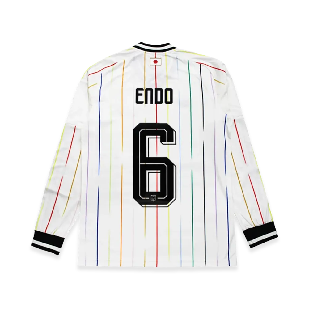 adidas Soccer Japan 2026 Away Replica Jersey Long Sleeve #6 Wataru Endo "OffWhite/Black"