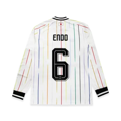 adidas Soccer Japan 2026 Away Replica Jersey Long Sleeve #6 Wataru Endo "OffWhite/Black"