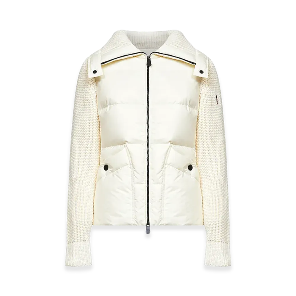 MONCLER Women's Grenoble Virgin Wool Jacket "White"