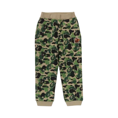 A BATHING APE Abc Camo Ape & Milo One Point Sweat Pants "Green"
