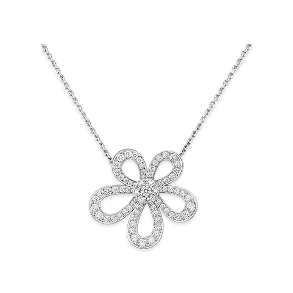 Van Cleef & Arpels Flowerlace pendant "18K White gold/Diamond"
