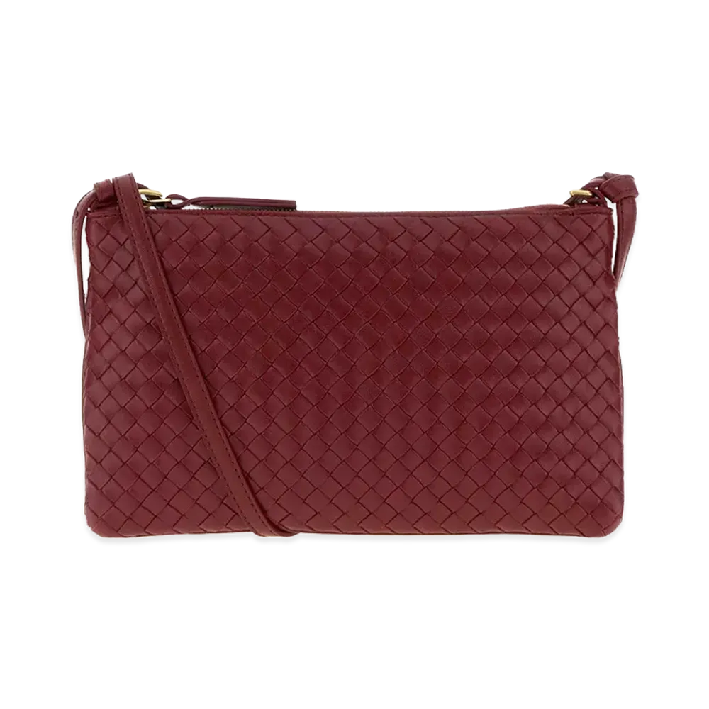 Bottega Veneta Women's Tiziano Leather Small Clutch "Red"