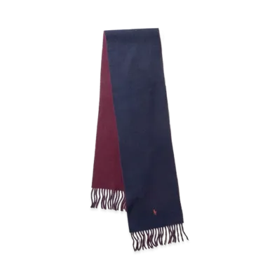 Polo Ralph Lauren Classic Reversible Scarf "Newport Navy/Harvard Wine"