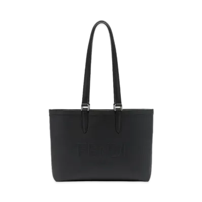 FENDI Roma Leather Shopper Mini "Black"