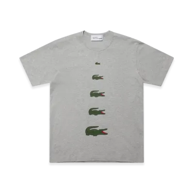 COMME des GARCONS SHIRT x LACOSTE Printed T-Shirt "Gray"