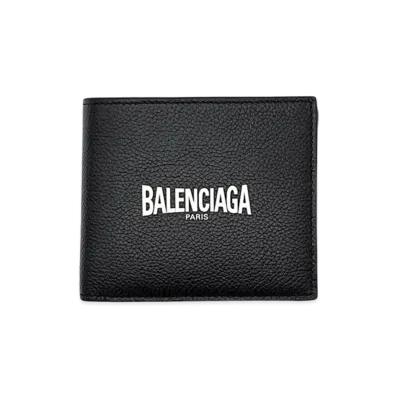 BALENCIAGA Teen Skate Logo Print Bi-Fold Coin Wallet "Black"