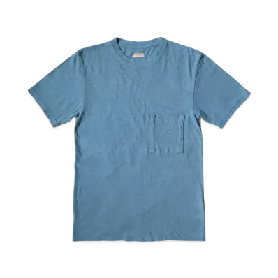 KAPITAL Gauze Poke Tee "Light Blue"