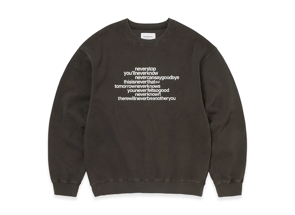 thisisneverthat x FRAGMENT Design Crewneck "Off Black"