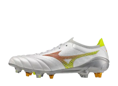 Mizuno Morelia Neo 5 β Japan Mix "Super White Pearl/Orange/Yellow"