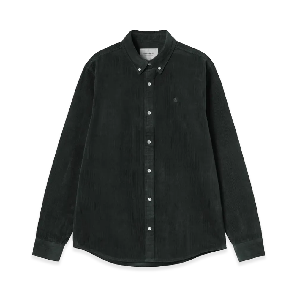 Carhartt WIP L/S Madison Cord Shirt "Raven"