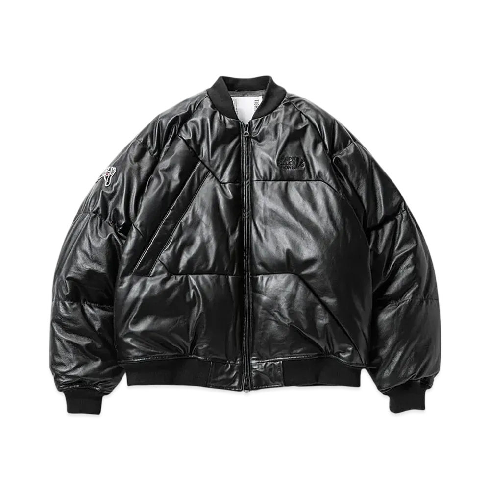 TIGHTBOOTH Leather Ma-1 Down Jkt "Black"