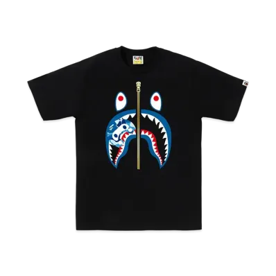 A BATHING APE ABC Camo Milo Shark Tee Junior "Black/Blue"