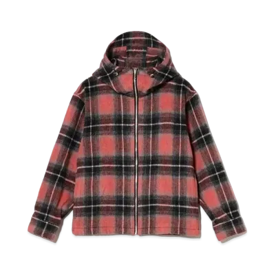BEAMS FUTURE ARCHIVE Shaggy Hood Blouson 1 "Red Chek"