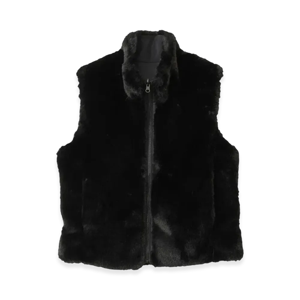 HYSTERIC GLAMOUR Hysteric Inc Reversible Fur Vest "Black"