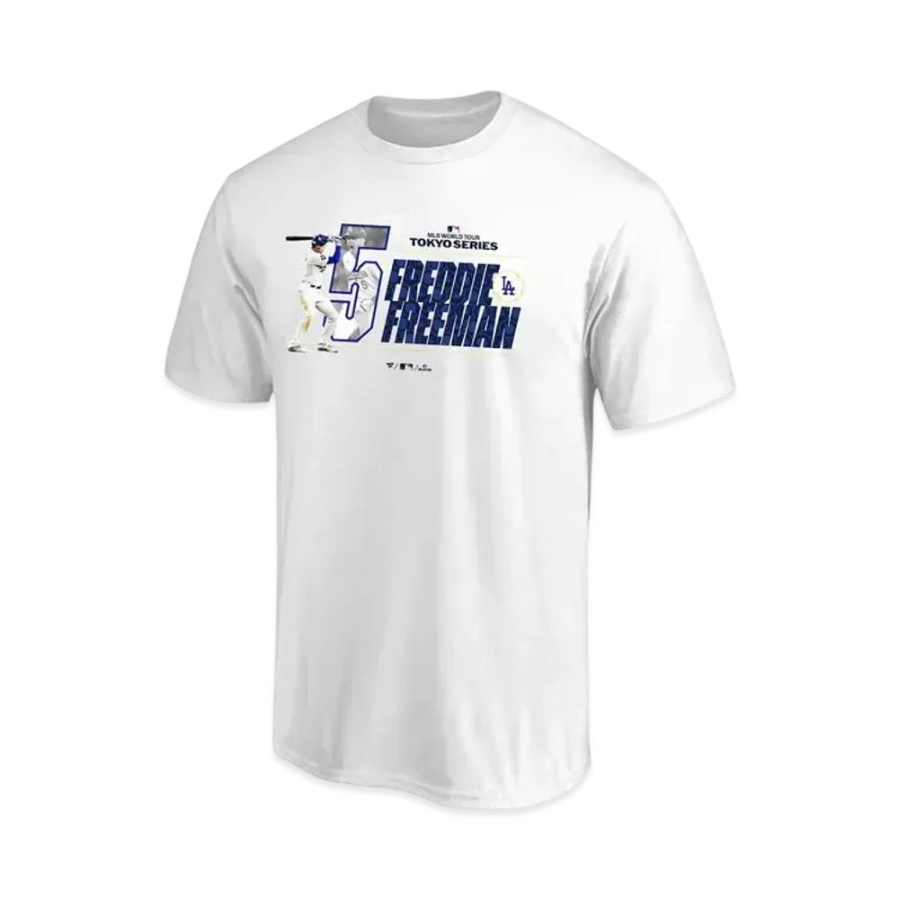 MLB Fanatics Dodgers Freddie Freeman MLB Tokyo Series Opening Game T-Shirt "White"