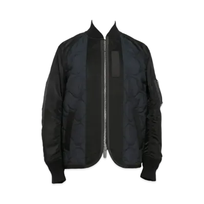 sacai Nylon Twill x Rip Stop Jacket "Black"