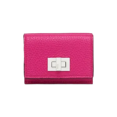 FENDI Micro Tri-Fold Wallet Leather "Pink"