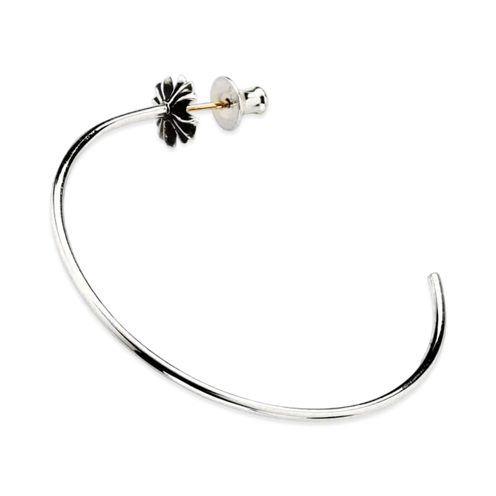 Chrome Hearts Hoop / CH Plus Earrings "Silver"