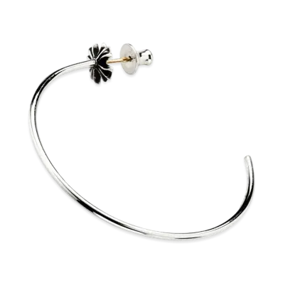 Chrome Hearts Hoop / CH Plus Earrings "Silver"